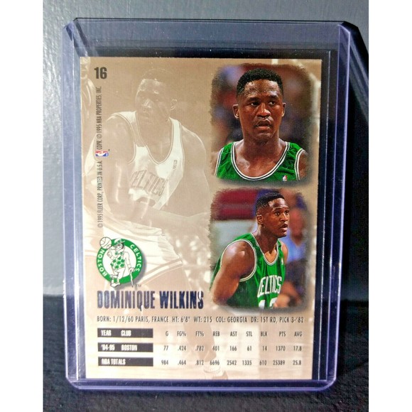 1995-96 Dominique Wilkins Fleer Ultra Gold Medallion #16 Basketball Card - Picture 2 of 2
